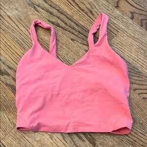 lululemon athletica Coral Pink V-Neck Sports Bralette